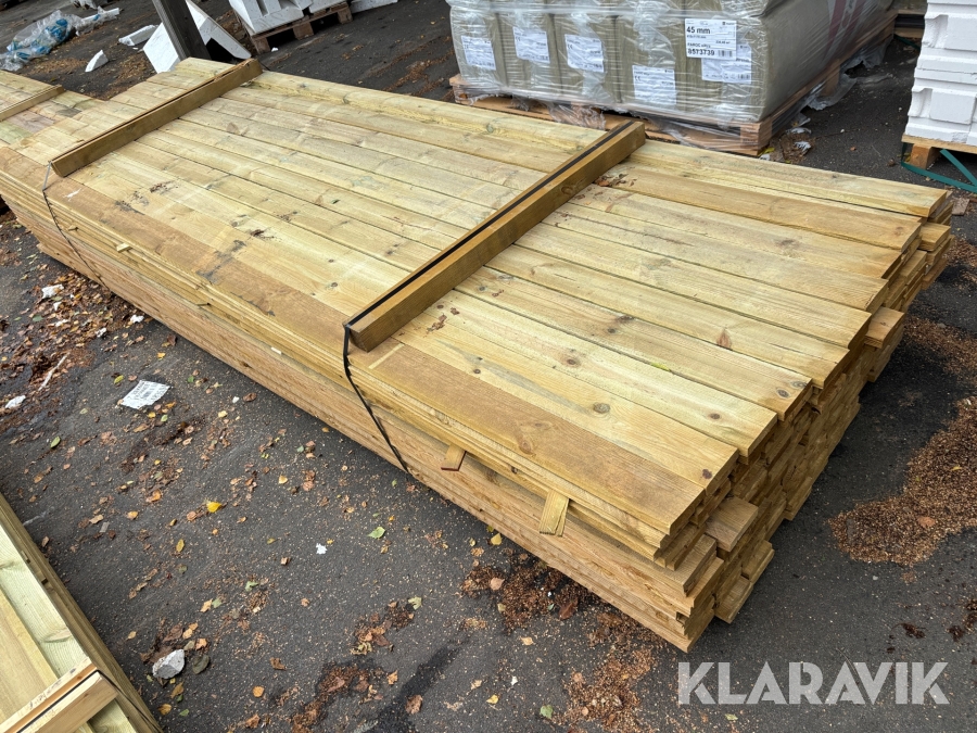 Impregnerad bräda 25x100x3600 mm 207 st