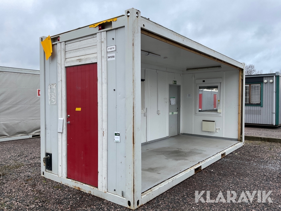 Containermodul CTX Containex Slutdel med en långvägg.