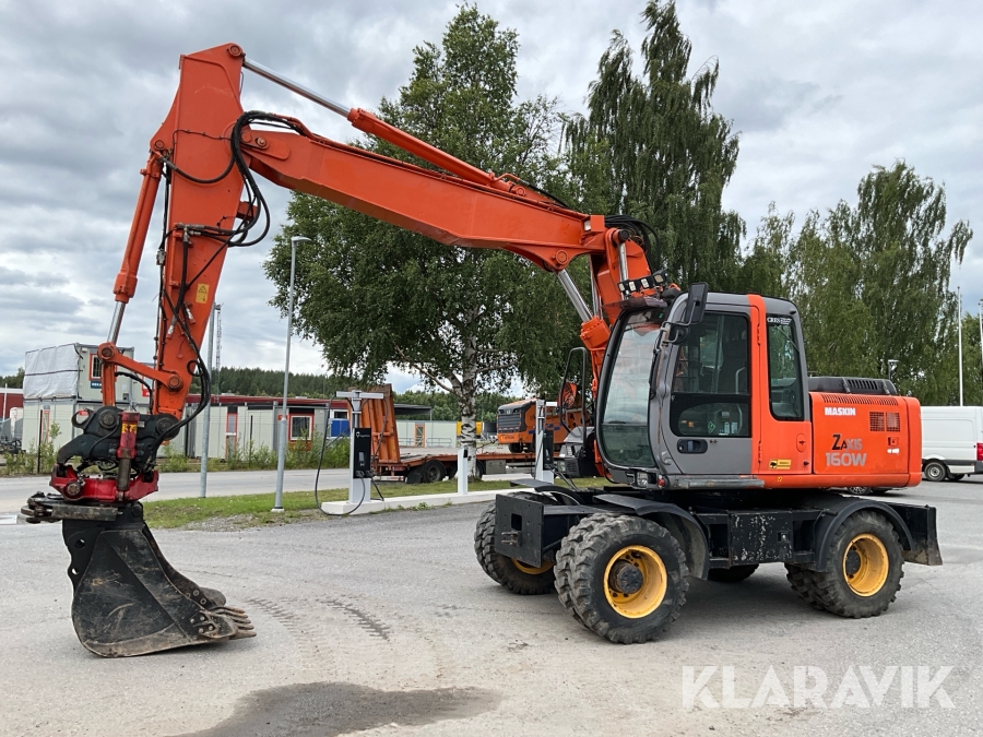 Grävmaskin Hitachi ZX 160 W med Rototilt och skopa