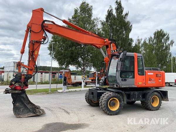 Grävmaskin Hitachi ZX 160 W med Rototilt och skopa