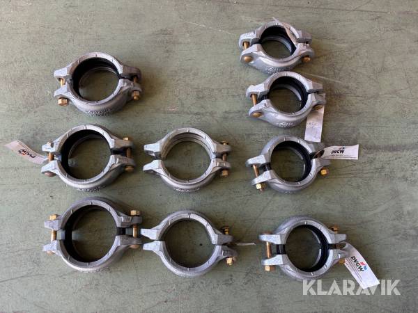 Rörklämmor Victaulic 2,5” + 3" 9st