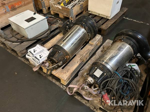 Avloppspumpar Grundfos SE.100.100.4 52H.C.N.51D.A 2 st + styrskåp