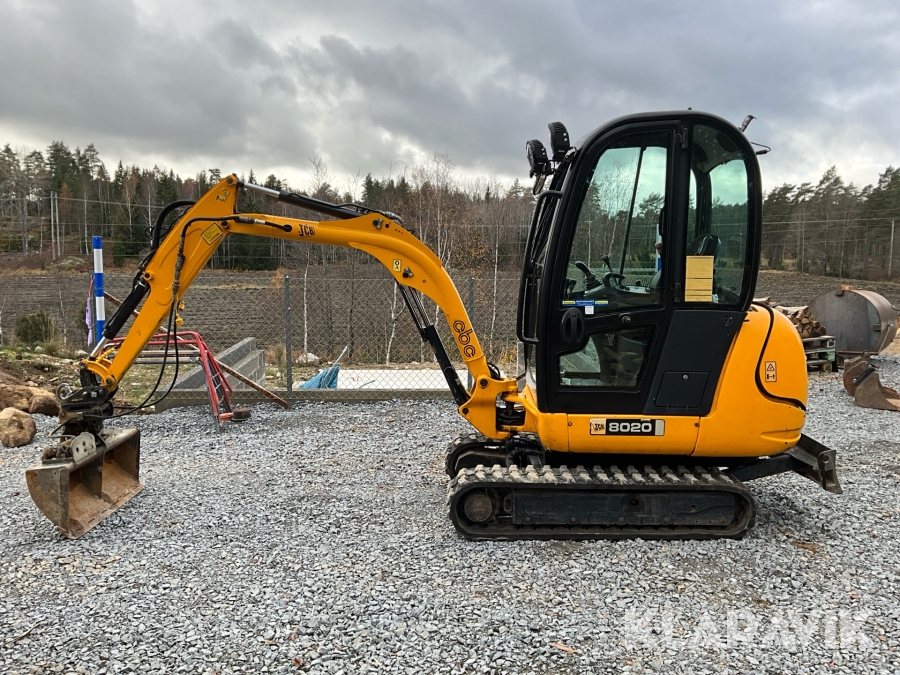 Minigrävare JCB 8020 med skopor