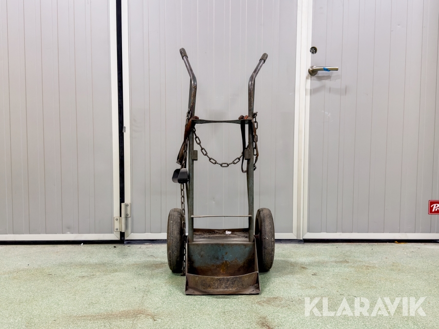 Gastubskärra för två flaskor