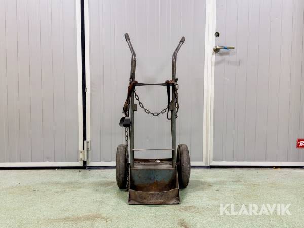 Gastubskärra för två flaskor