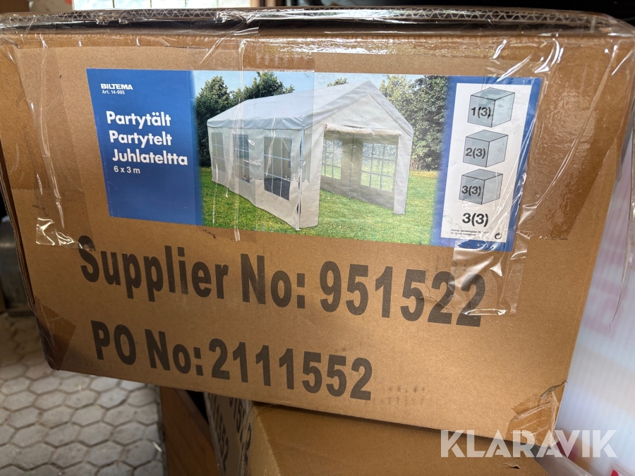 Partytält Biltema 6x3m