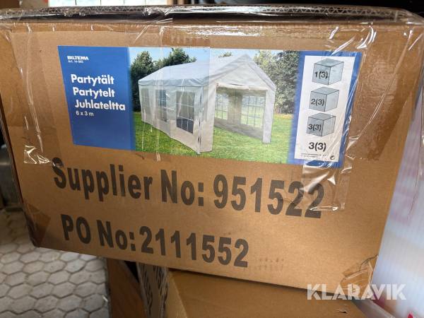 Partytält Biltema 6x3m
