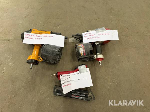 Parti med spikpistoler Montana, Max, Bostitch
