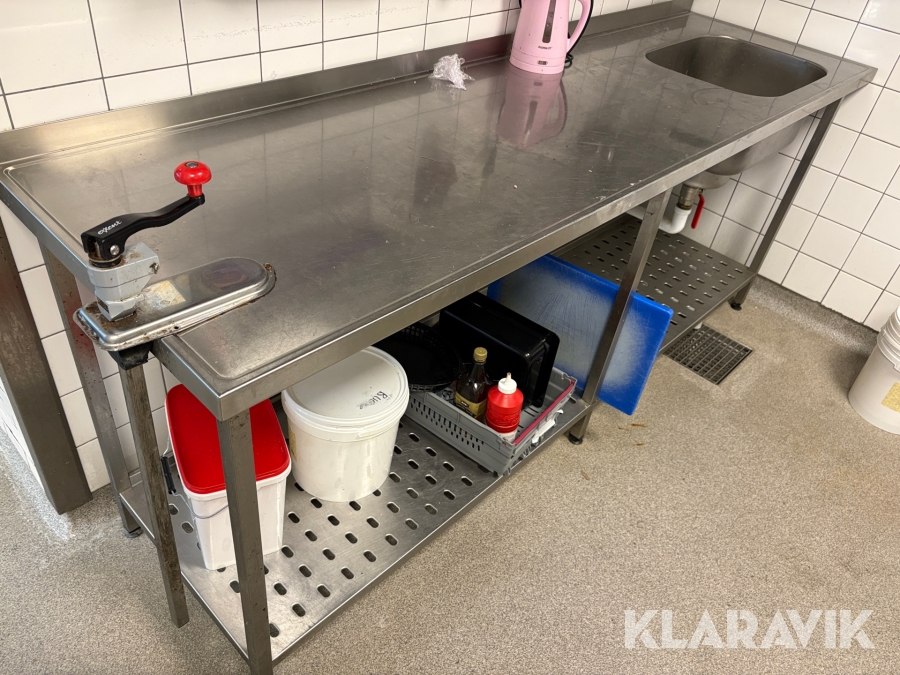 Rostfri diskbänk