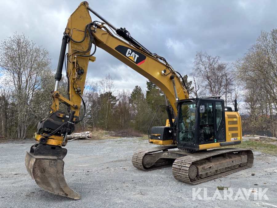 Grävmaskin CAT 320E LRR med 3 skopor