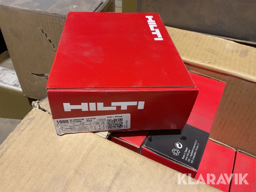 Bandad skruv Hilti olika dimensioner