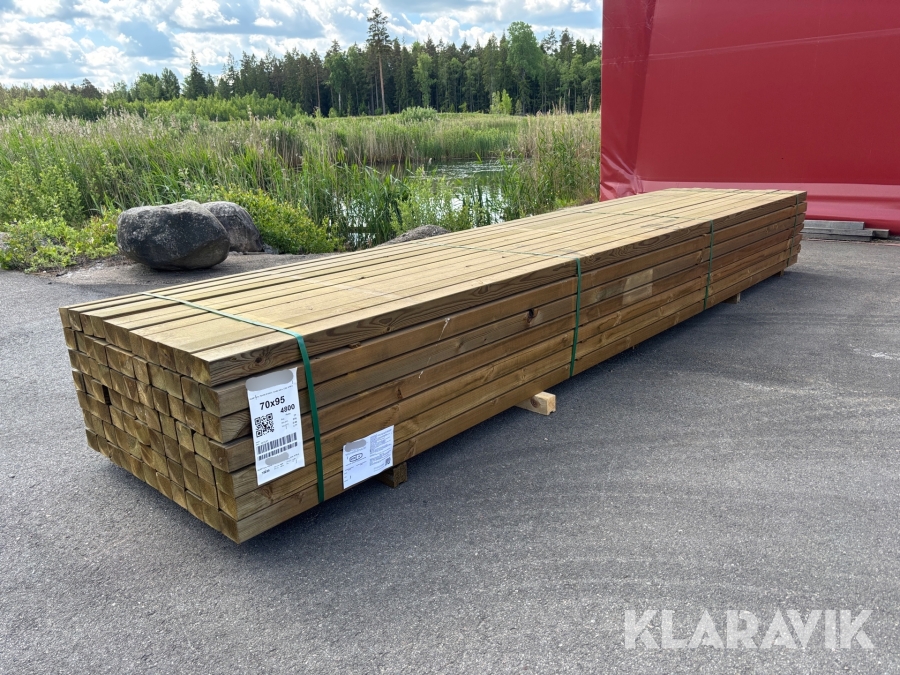 Virkespaket 70x95 hyvlat NTR A C24 370 löpmeter