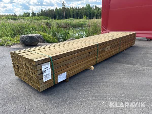 Virkespaket 70x95 hyvlat NTR A C24 370 löpmeter