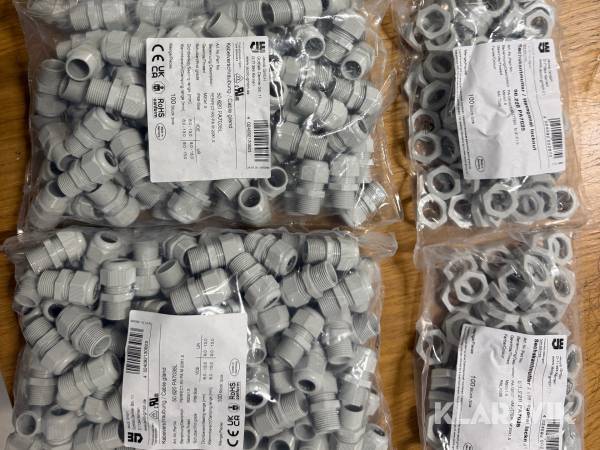 Kabelgenomförningar med mutter 300 st