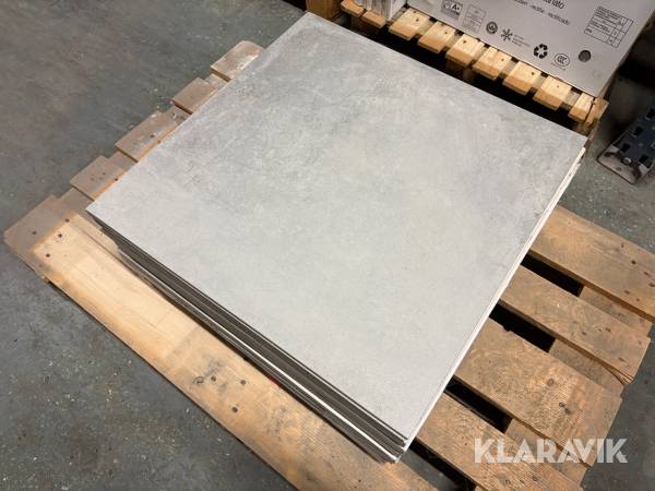 Klinker / Granitkeramik Hemisphere Steel L 60x60 ca 7kvm halvblank