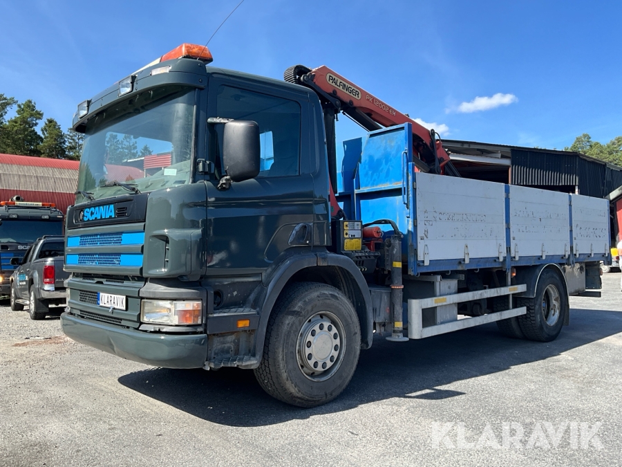 Kranbil Scania P94 gb 4x2 na220 med Palfinger kran PK 12002EH
