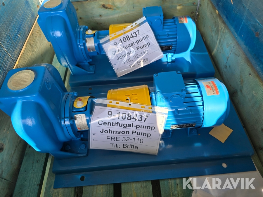 Självsugande centrifugalpumpar Johnson Pump FRE 32-110 W 2st