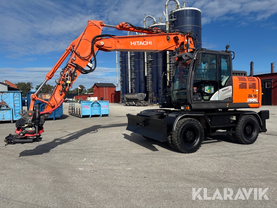 Grävmaskin Hitachi ZX140W-6 med gps och tiltrotator
