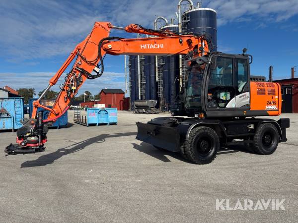 Grävmaskin Hitachi ZX140W-6 med gps och tiltrotator