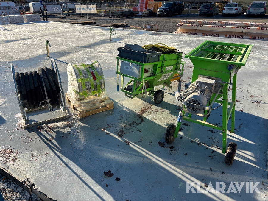 Betongblandare och Betongpump Nordic Pump NP 101 & NP 255 Pro med slang