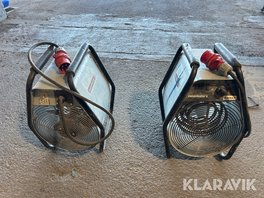 Värmefläktar Amiga Dania heater 6 3-fas 2 st