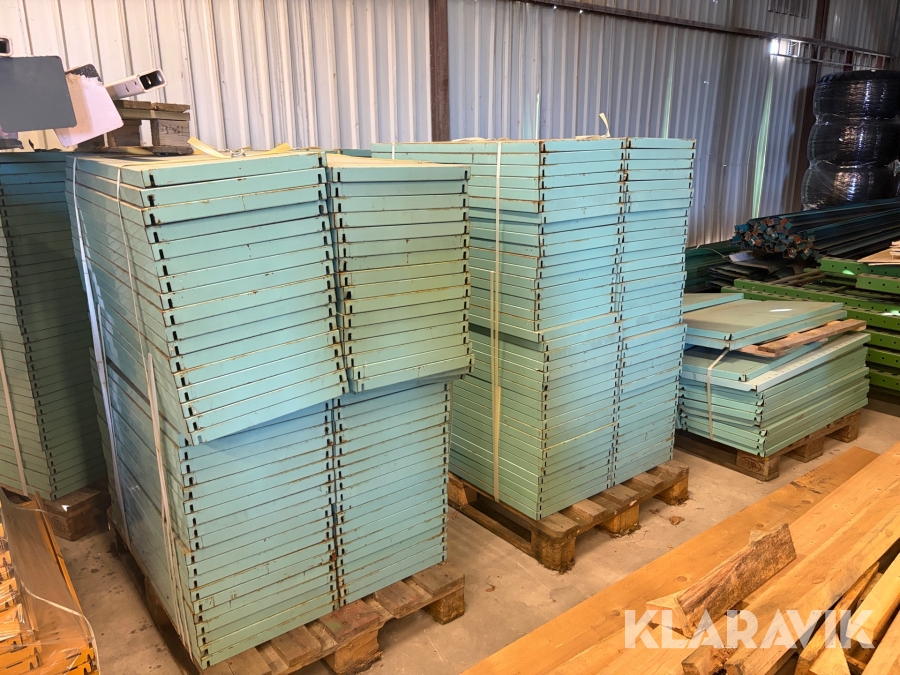 Lagerhyllor med 100 st hyllplan 40 x 98 cm