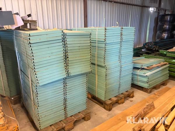 Lagerhyllor med 100 st hyllplan 40 x 98 cm