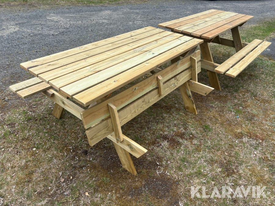 Parkbänk / Picknikbänk Med uppfällbar sits - 2st