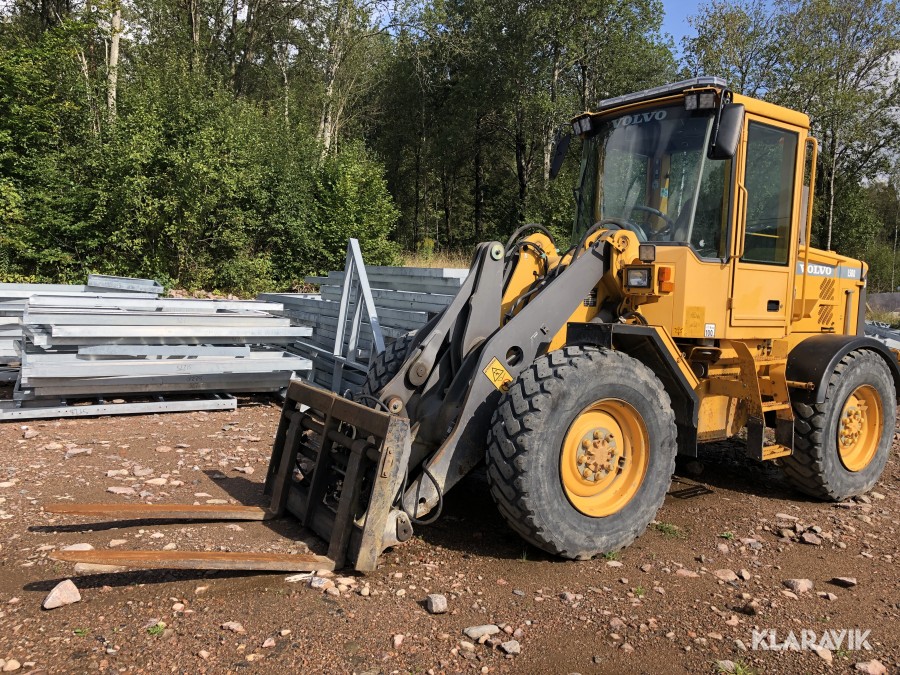 Hjullastare Volvo L50 D inkl plog, skopa & gafflar