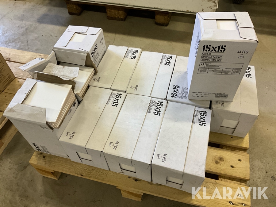 Kakel 150x150 mm, 470 st, ca 10,5 m2