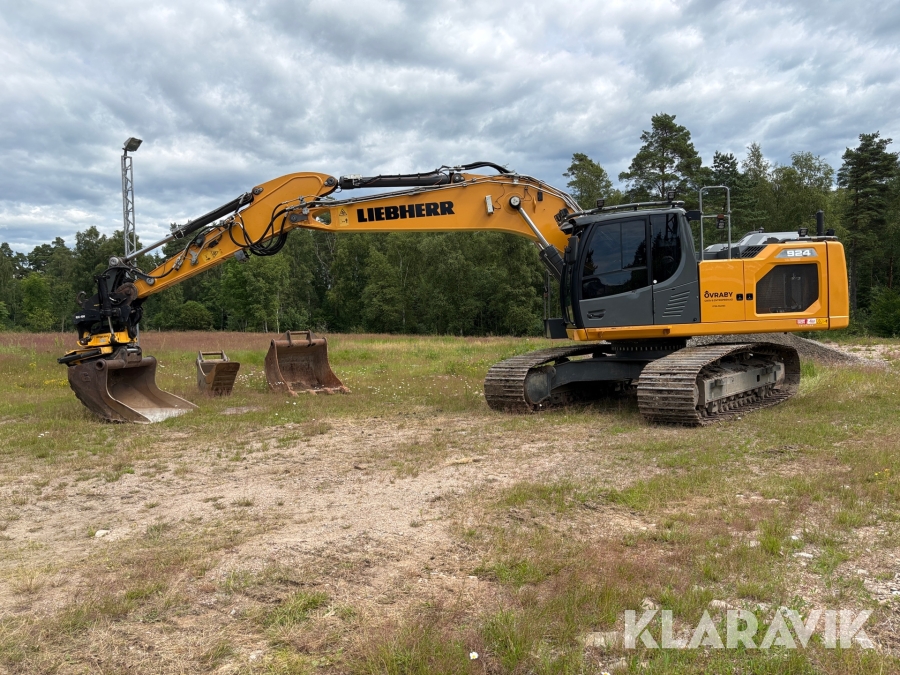 Grävmaskin bandburen Liebherr R924 WLC med EC-oil, tiltrotator och 3 st skopor