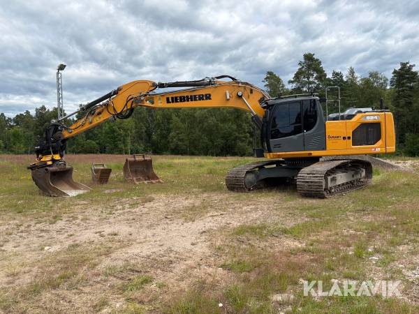 Grävmaskin bandburen Liebherr R924 WLC med EC-oil, tiltrotator och 3 st skopor
