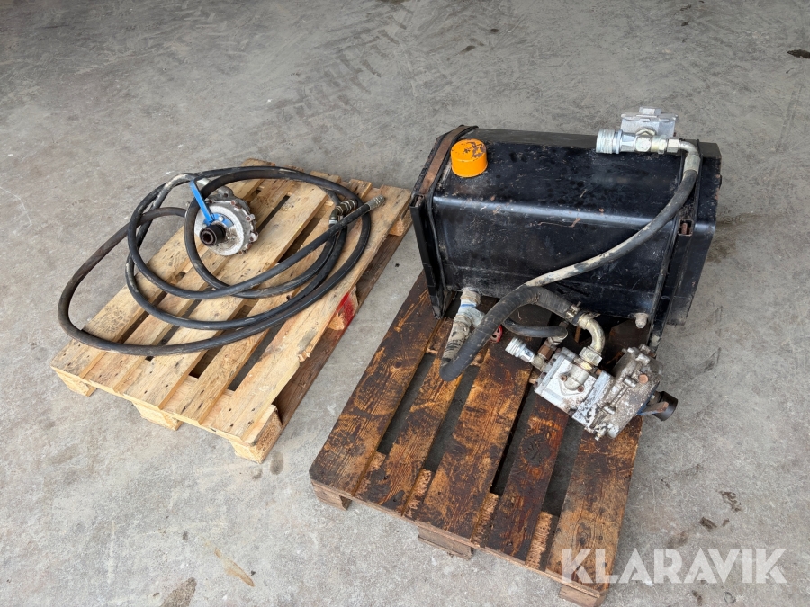 Hydraulisk kraftöverföring Lamborghini med pump, motor och tank