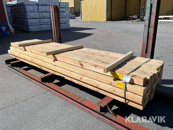 Virkespaket hyvlad furu 95x95 168löpmeter