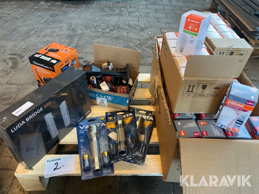 Övervakningkameror & belysning Luda Bridge, Farm Cam, Varta & Osram