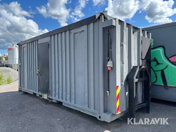 Container på lastväxlarram 20fot