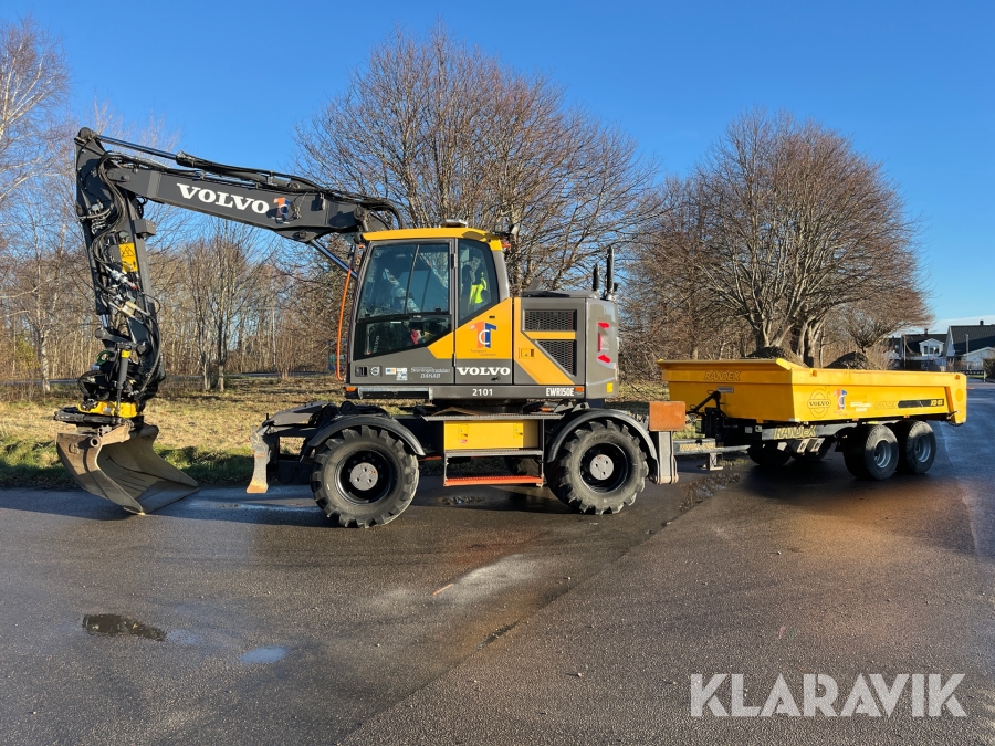 Hjulgrävare Volvo EWR150E GPS / Vagn
