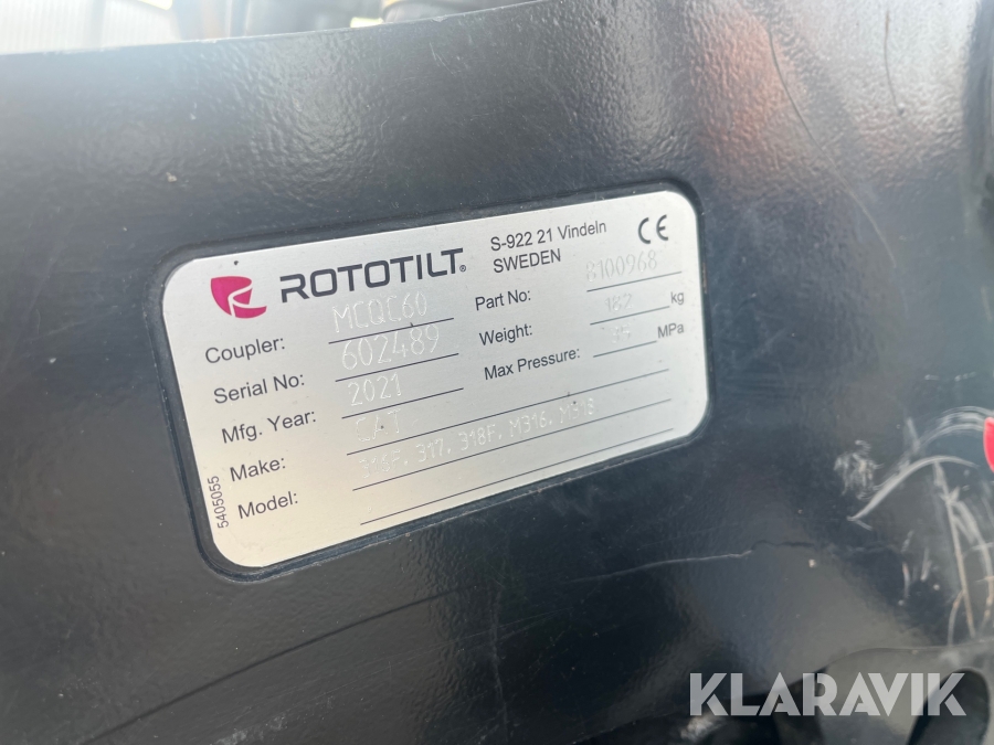 Hjulgrävare CAT M316 Next Generation med tippvagn och redskap & Makin 3-D