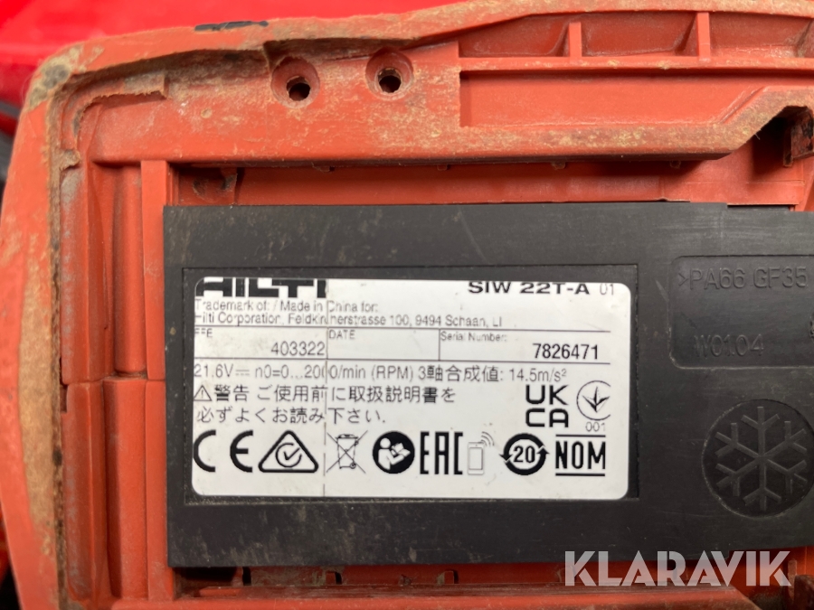 Mutterdragare Hilti SIW 22T-A