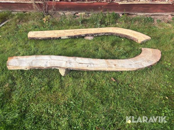 Kälktimmer/kälkstötting senvuxen norrländsk björktimmer 2 st