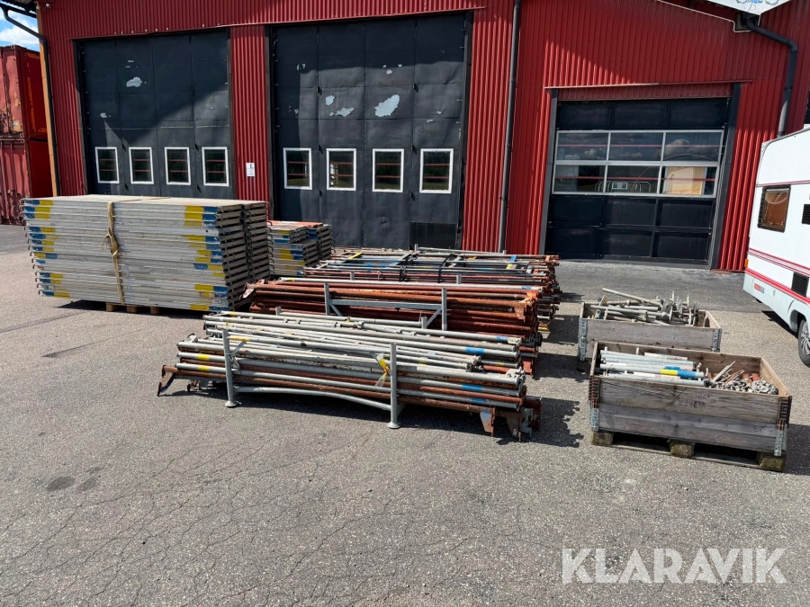 Komplett byggställningspaket Haki 0,7m djup ca 320m2
