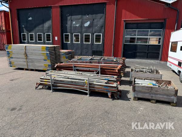 Komplett byggställningspaket Haki 0,7m djup ca 320m2