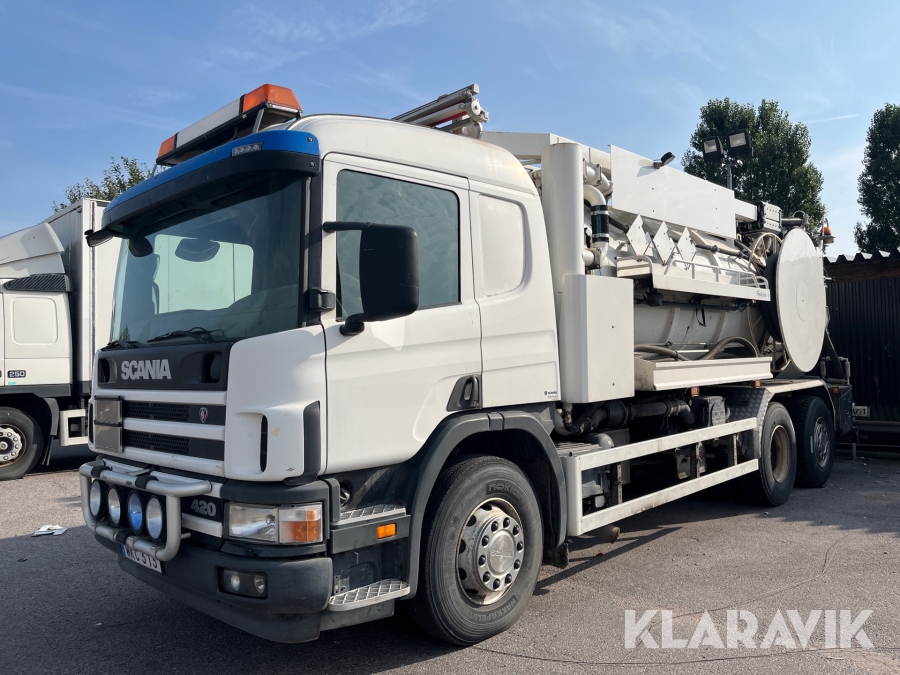 Slamsugarbil Scania, Norrköping, Klaravik auktioner