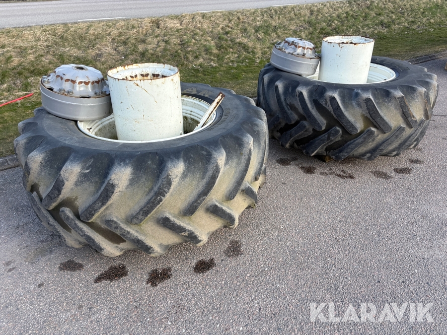 Dubbelmontage bak Goodyear 710/70R38