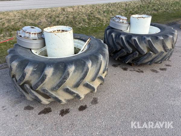 Dubbelmontage bak Goodyear 710/70R38