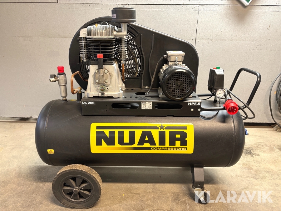 Kompressor Nuair NB5/5,5CT /200 på hjul