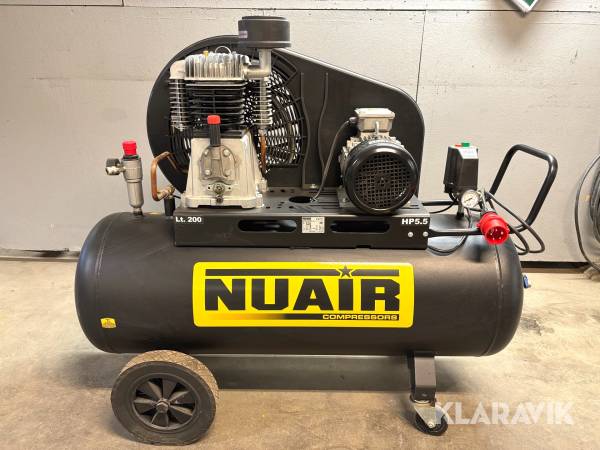 Kompressor Nuair NB5/5,5CT /200 på hjul