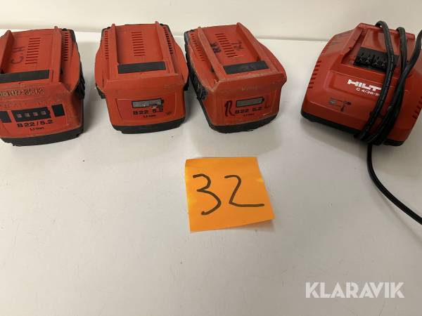 Batteri + Laddare Hilti B 22/5.2,C 4/36-90