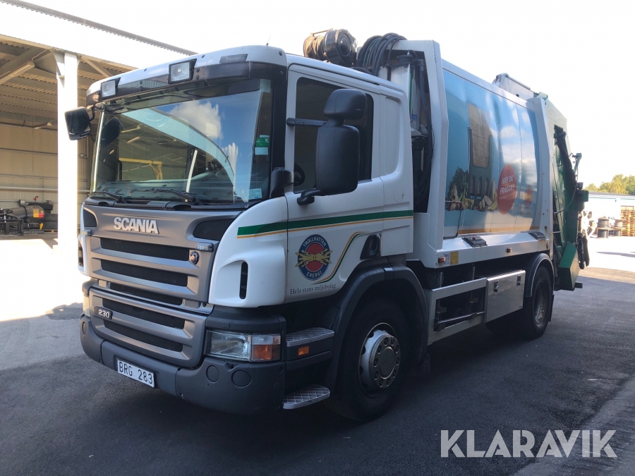 Sopbil Scania 230 1-fack med Vinsch för Containertömning