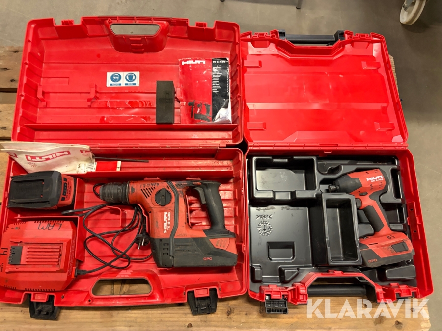 Borrhammare 1 st, Slagskruvdragare 1 st Hilti TE 6A36 AVR / SID 4A22